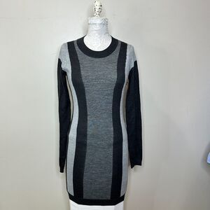Susana Monaco Color Block Wool Blend Sweater Sheath Dress Women Small NWT